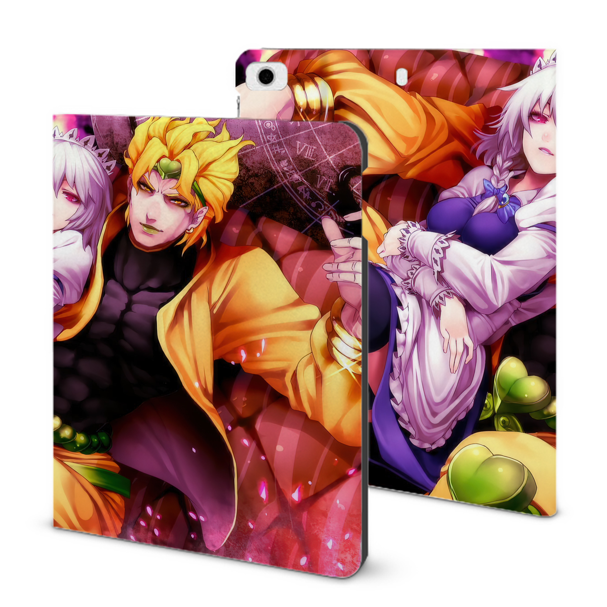 （画像用） ジョジョの奇妙な冒険 JoJo's Bizarre Adventure IPad ケース ブック型 PUレザー TPU 耐衝撃 軽量 薄型 ペン収納なし 全面保護 IPad 各モデル対応